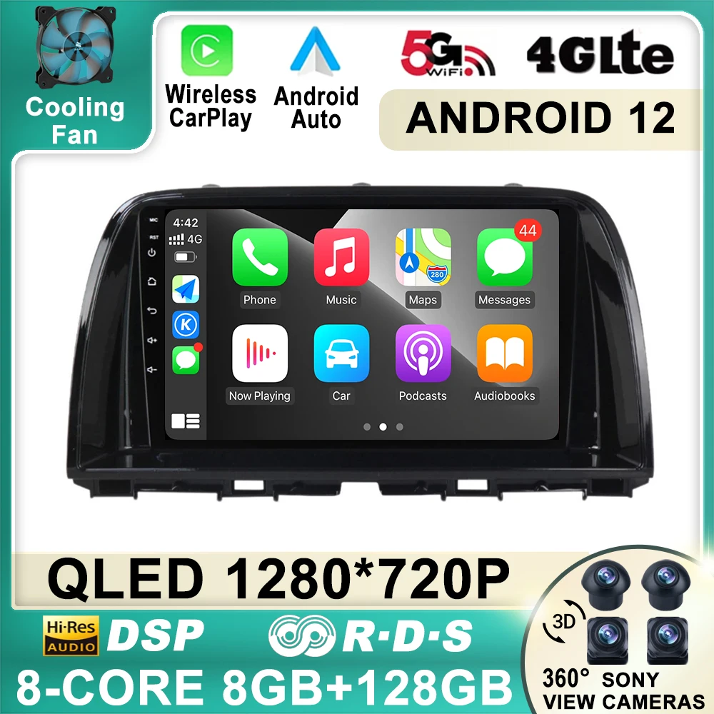 

Android 12 Carplay For Mazda CX5 CX-5 CX 5 2012 - 2015 Car Radio Multimedia Video Player Navigation No 2Din 2 Din Dvd