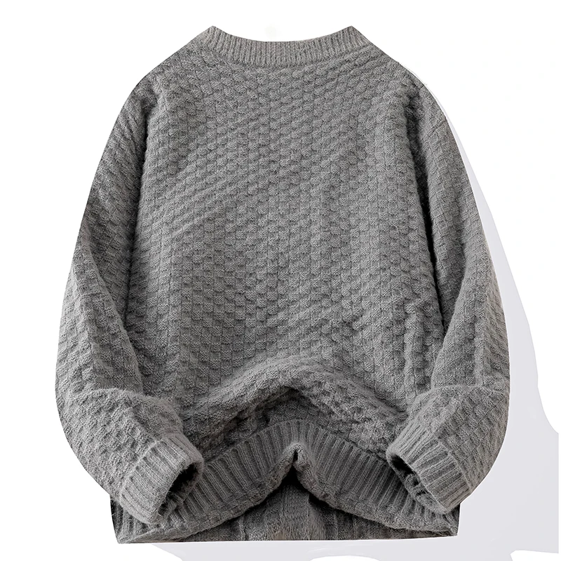 Мужской Кардиган Свитер С Круглым Вырезом Трикотаж Повседневный Свободный Крой