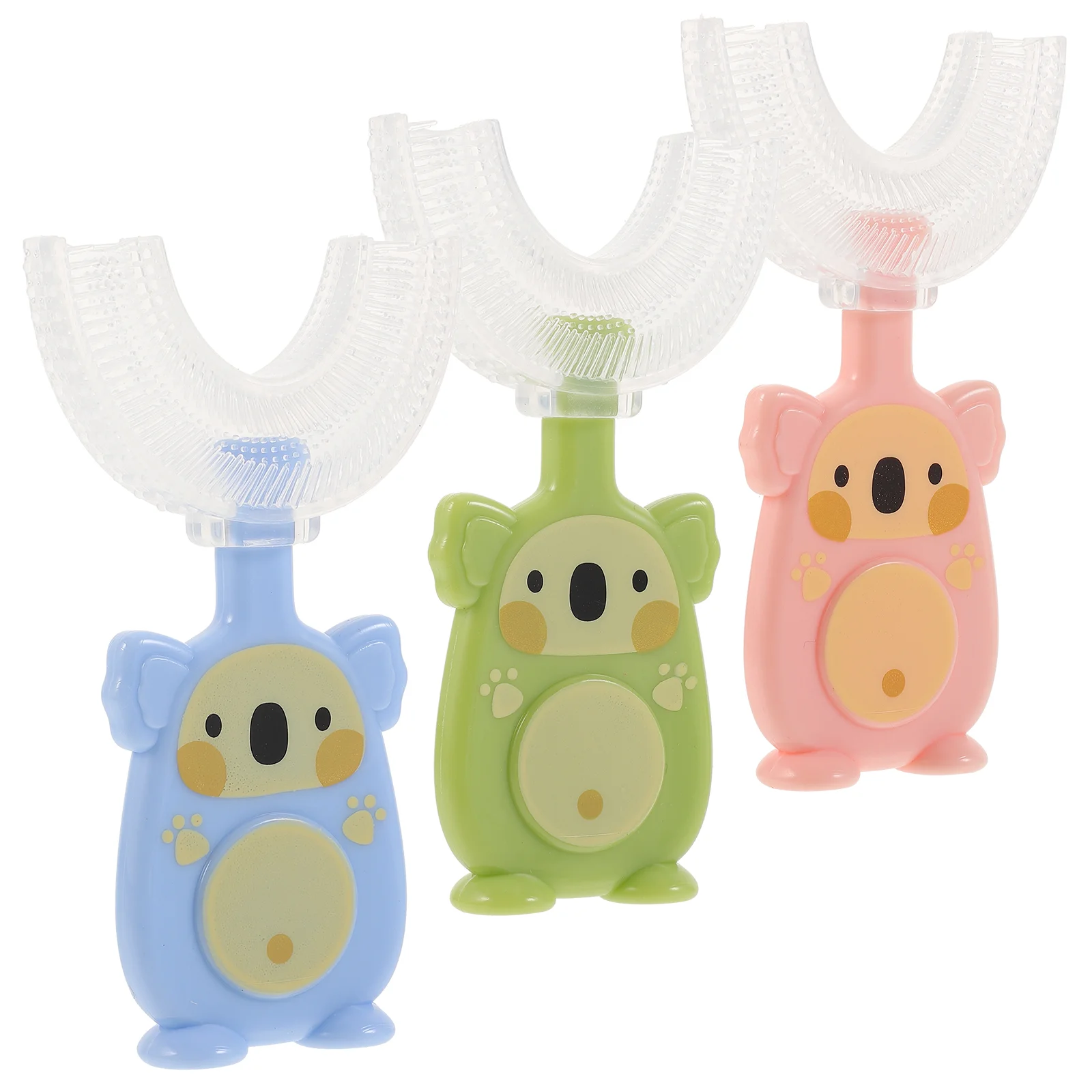 

Manual Silicone Cleaner Ductile Kids U-Shape Cartoon Children’s Teether Toothbrushes