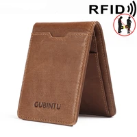 mens wallet leather billfold slim hipster cowhide credit cardid wallets retro handmade coin pocket male purse