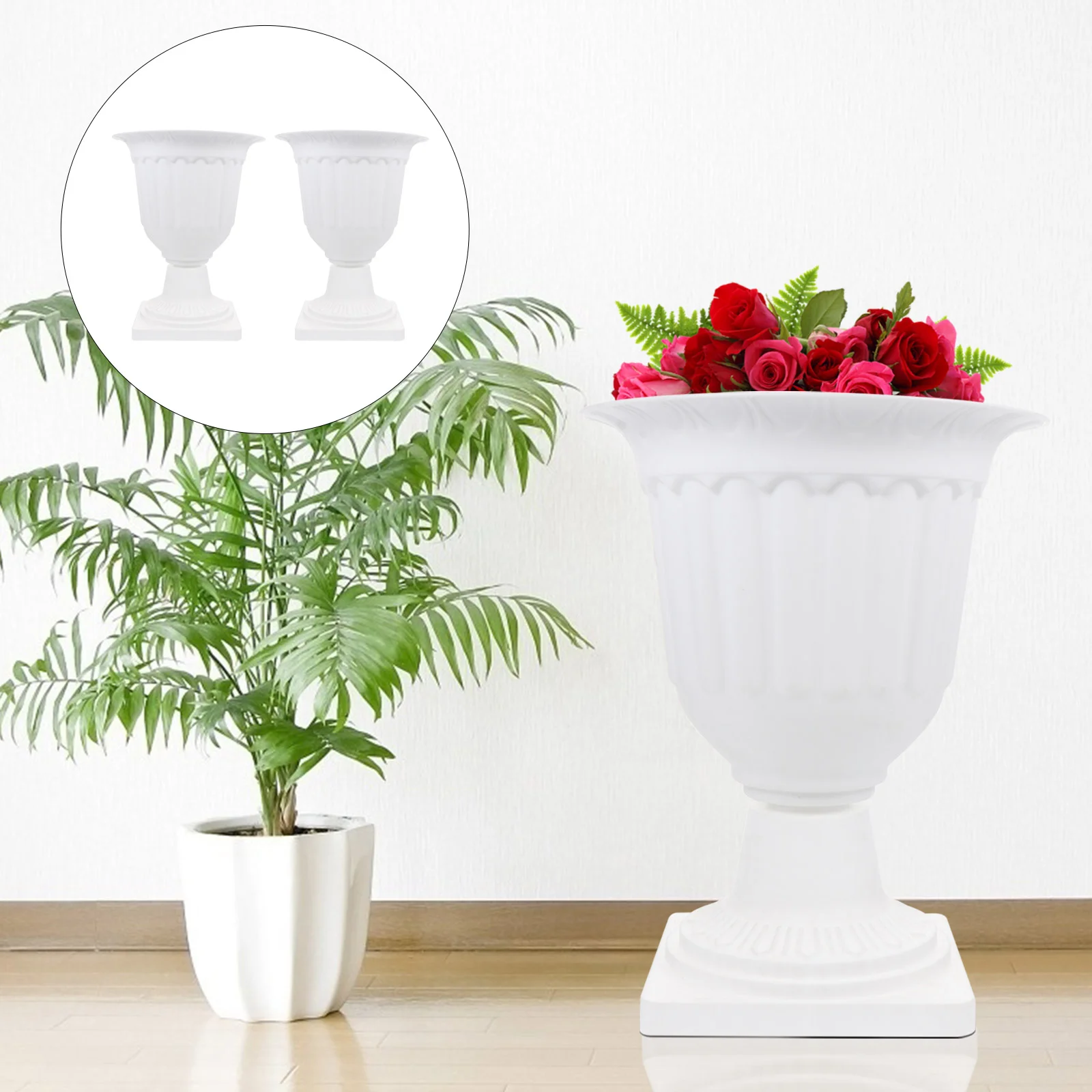 

Planter Urn Pot Flower Outdoorplanters Columnroman Wedding Garden Porch Vase Tallfront Succulent Potsstand Pillar Flowerpot