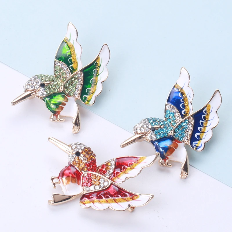 

Fashion Colorful Dripping Bird Brooch Vintage Animal Cute Corsage