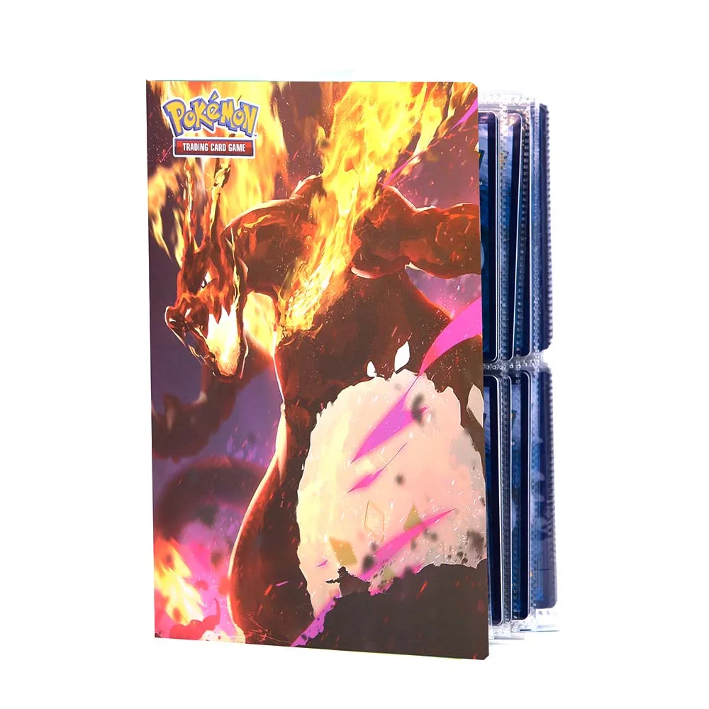 

240pcs Pikachu Photo Album Notebook Pokemon Playing GX VMAX EX Letters Protector Cards Book Folder Cards Map Display Binder