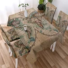 Скатерть BeddingOutlet с компасом, Карта мира, 3D Рисунок, искусственная прямоугольная, в стиле ретро, скатерть для навигационного стола, Прямая поставка