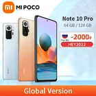 Смартфон Xiaomi Redmi Note 10 Pro в наличии дюйма, 6 ГБ 64 Гб6 ГБ глобальная версия ГБ, экран 128 дюйма, Snapdragon 108MP Quad Camera G, 732 Гц, AMOLED