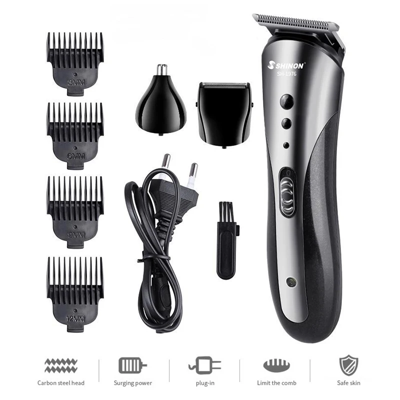 

All 3 in1 Rechargeable Hair Clipper for Men Waterproof Wireless Shaver Beard Nose Ear Shaver Hair Trimme