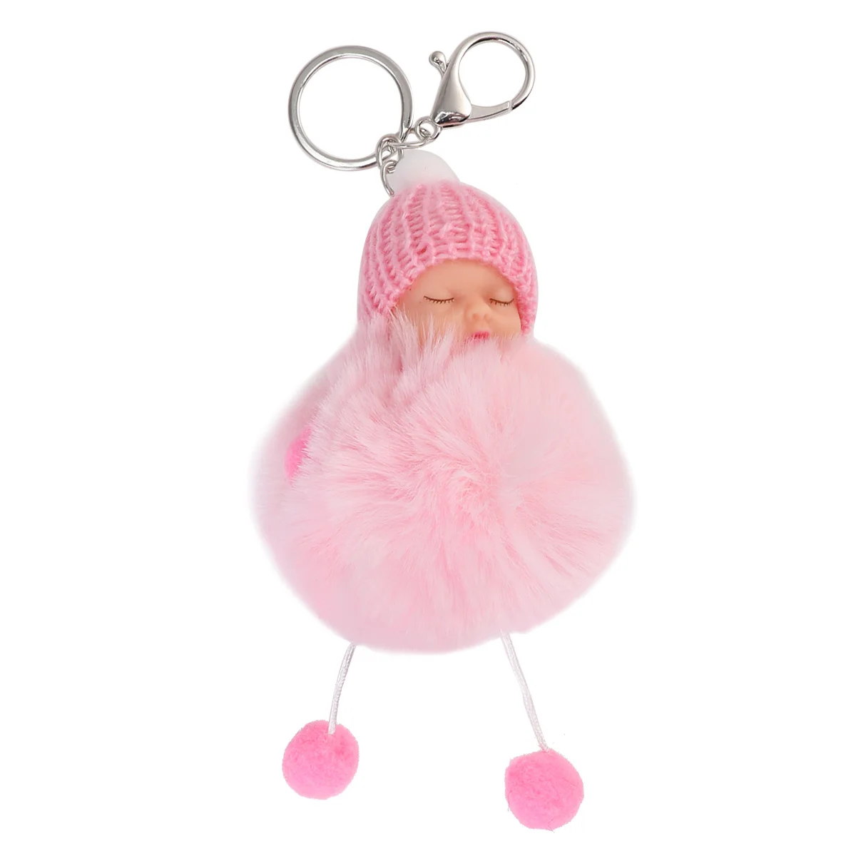 

1pc Key Chain Creative Unique Funny Sleeping Hairball Key Chain Pendant
