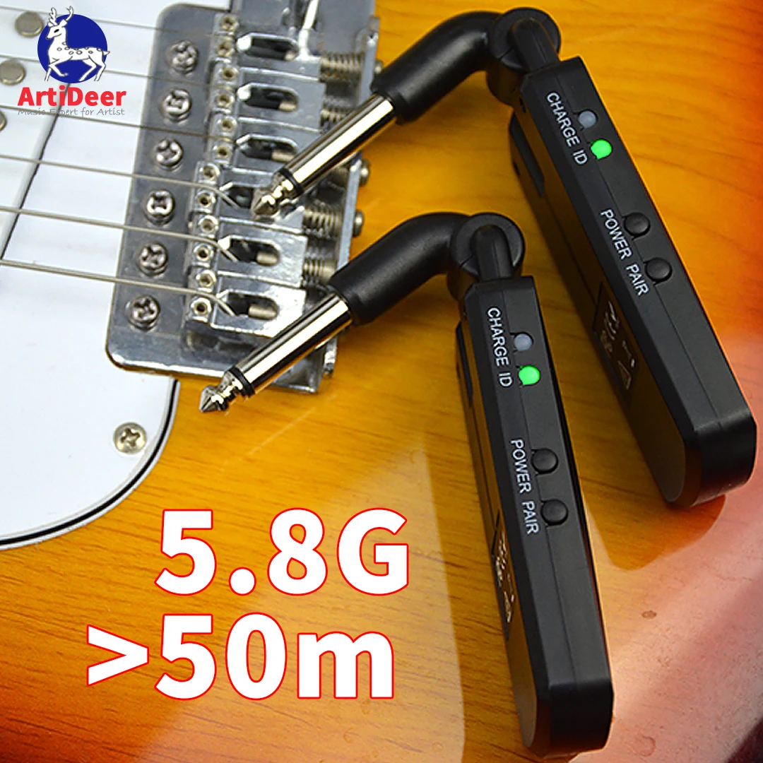 

5g Guitar Wireless Transmitter and Receiver System Transceiver Electric Bass Accessories Parts for Violin Instruments Set
