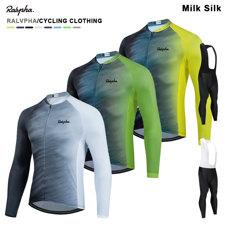 

Spring Cycling Jersey 2023 Mens Bike Tops Autumn Long Sleeve Raphaful Clothing Ciclismo Bicycle Clothes Triathlon Cycling Sets