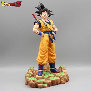 Dragon Ball statua Goku adulto con base su roccia 2