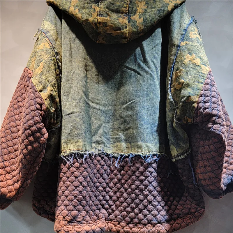 [zoci] Утепленная теплая джинсовая куртка с хлопковой подкладкой осень-зима новый