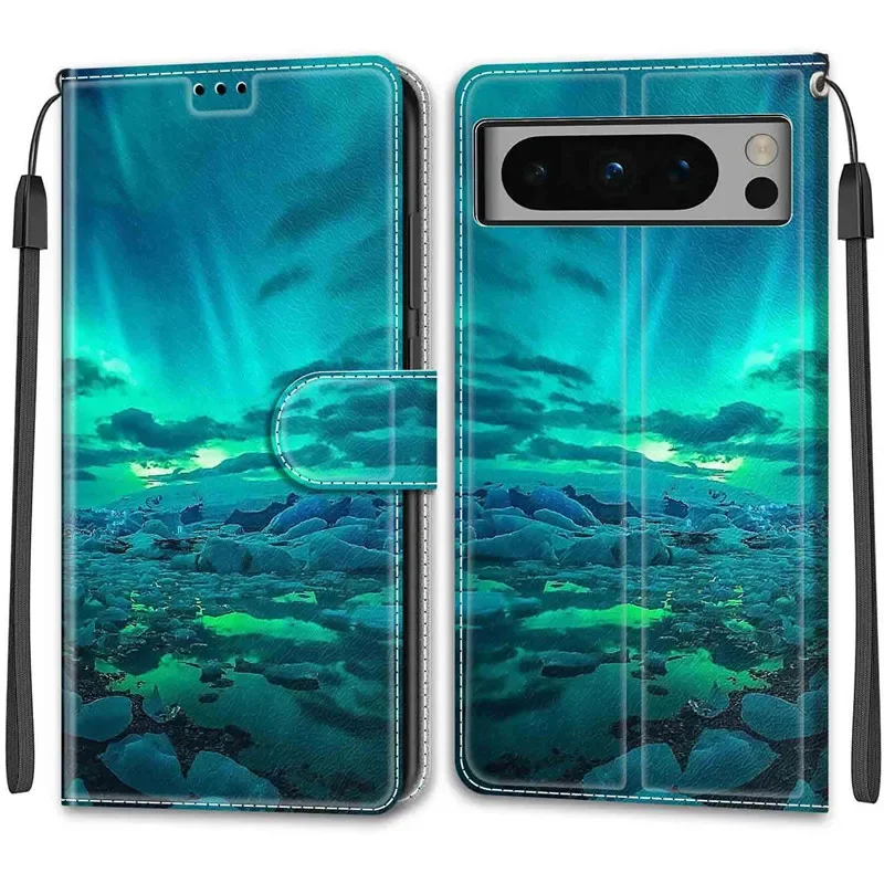 Фото Флип-чехол с цветочным узором для Google Pixel 8 7 Pro 7A Pixel7A Pixel8 Pro Pixel7 Кожаные чехлы-кошельки для телефонов с подставкой Сумка-книжка №2