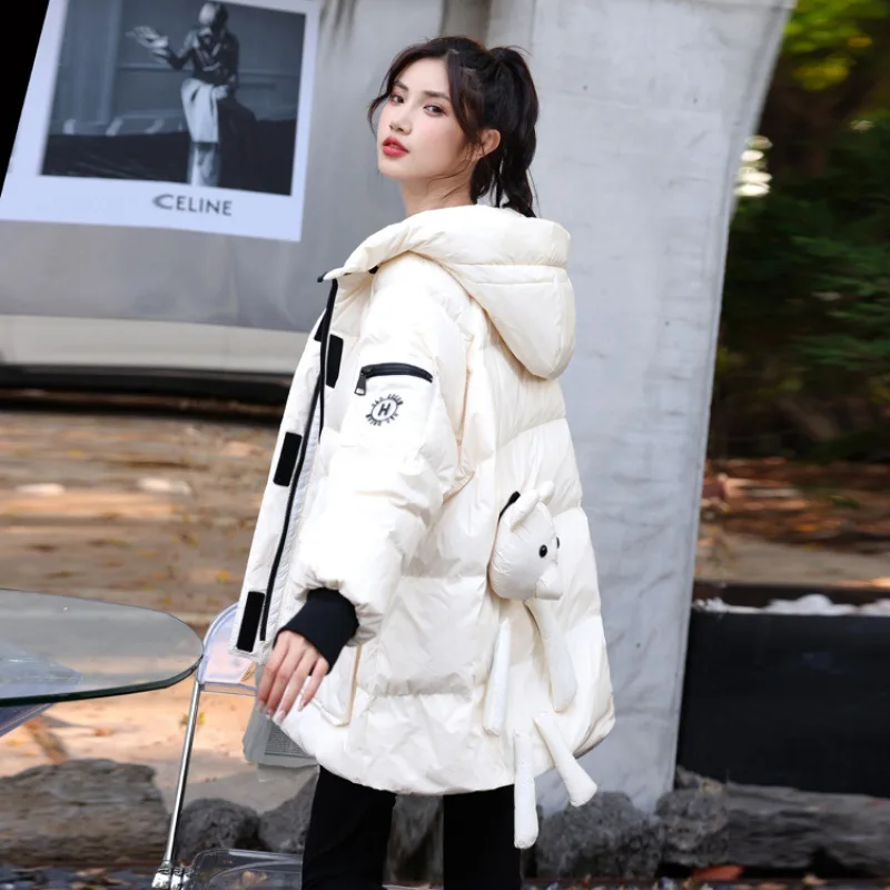 New Winter Padded Stand-up Collar Warm Parka Coat Female Korean Version Loose Solid Color Jacket Women Uy3325 enlarge