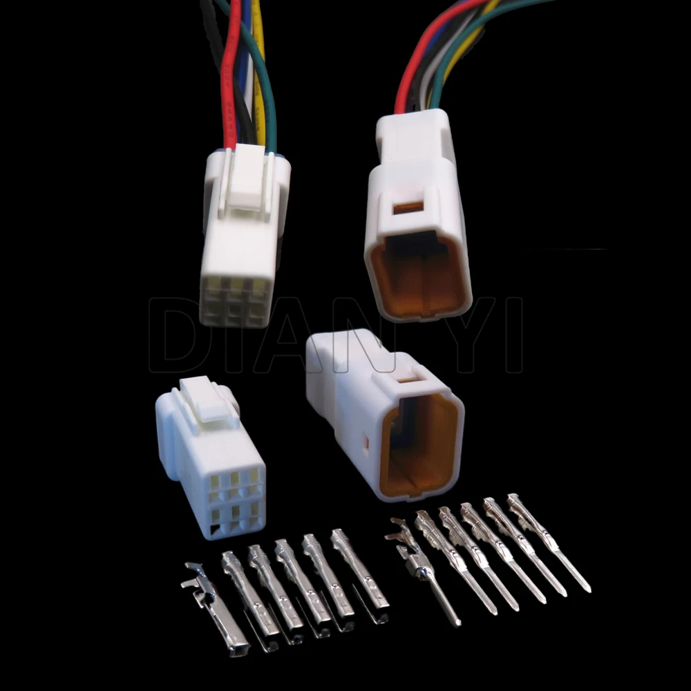 1 компл. 6-сторонняя автомобильная электрическая розетка малой мощности 06T-JWPF-VSLE-D 06R-JWPF-VSLE-D автомобильный Штекерный разъем док-станции