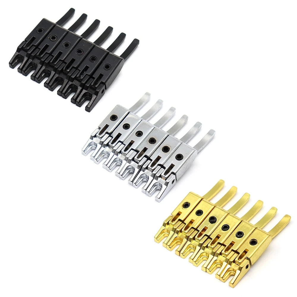 6 Strings Electric Guitar Double Locking Tremolo Bridge String Saddles 3 Colors