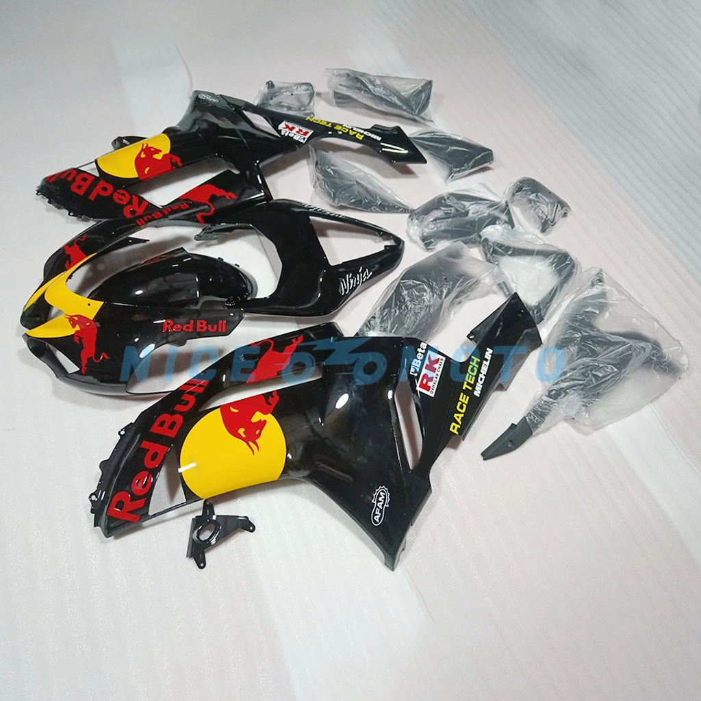 Желтая модель обтекатель для кузова Ninja636 ZX6R наклейка Shell 2007 2008 Обтекатели