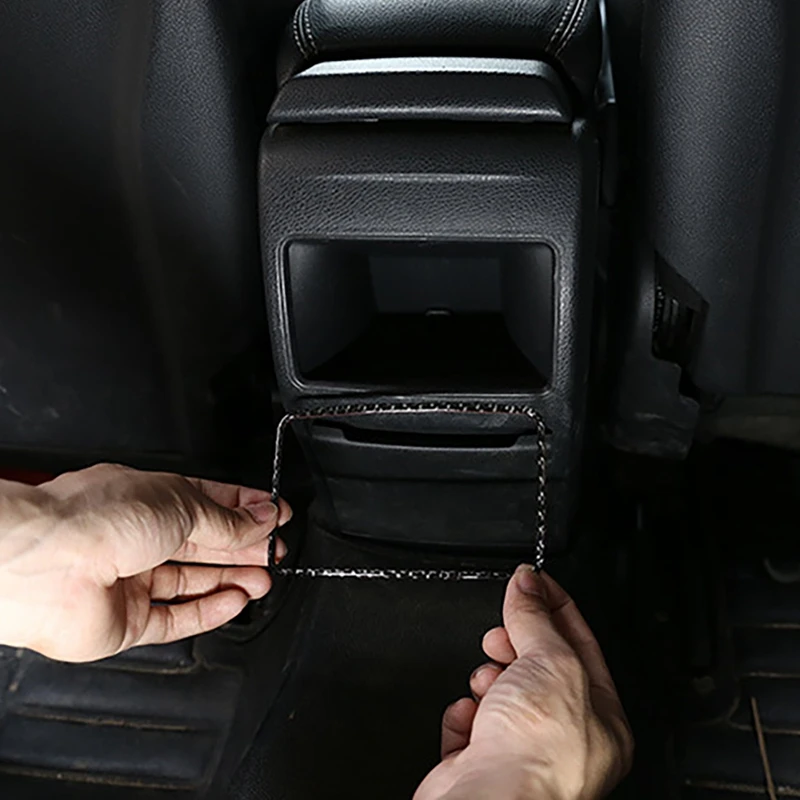 

Car Soft Carbon Fiber Rear Exhaust Air Frame Cover Trim For Mercedes-Benz CLA 2015-2019