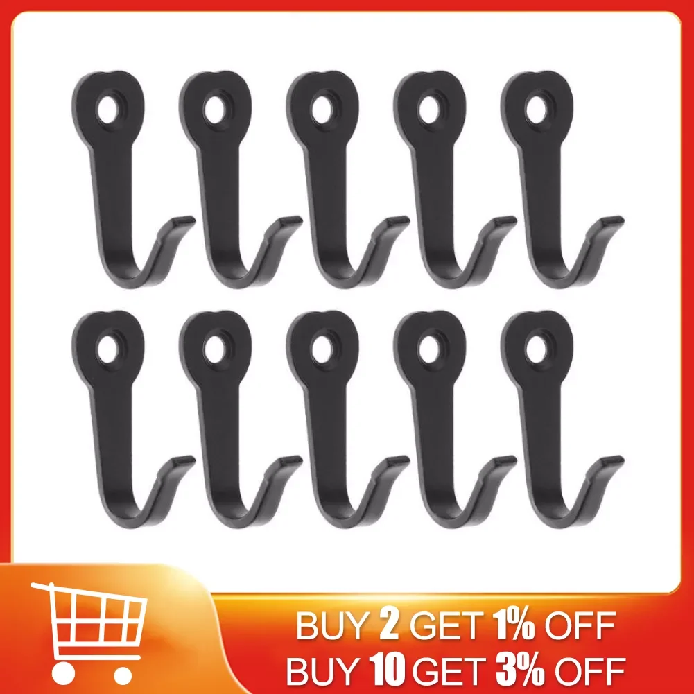 

10Pcs/lot Key Hooks Hangers Black Wall Hooks Rustic Key Coat Bag Hat Hanger Rustic Clothes Hooks Wall Hanging Cloth Hanger