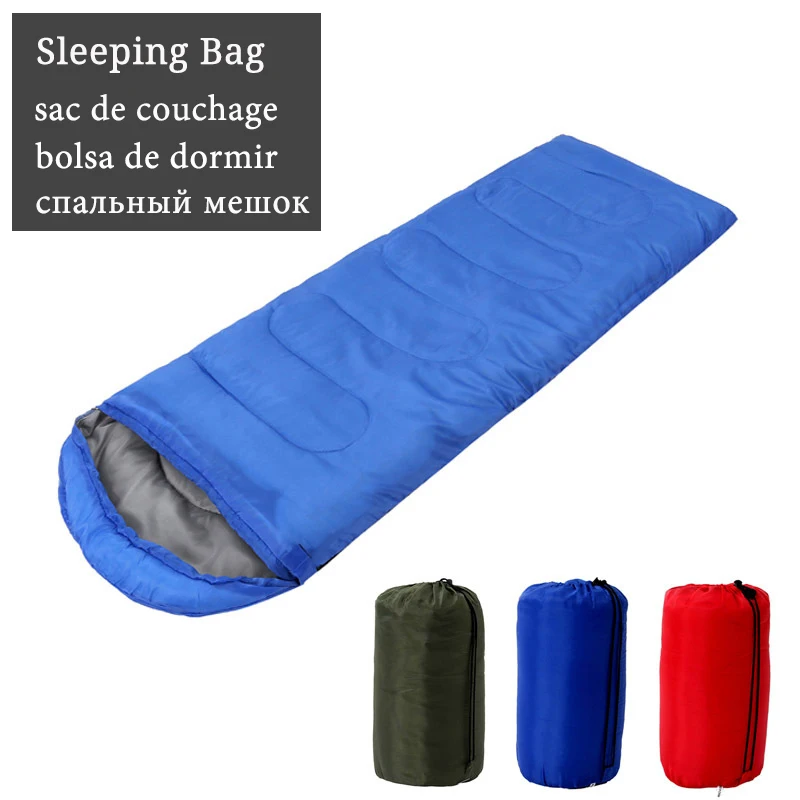 

Envelope With Hood Sleeping Bag Adult Outdoor Camping Office Lunch Break Home Warm Anti-swag Sleeping Bag For Four Seasons