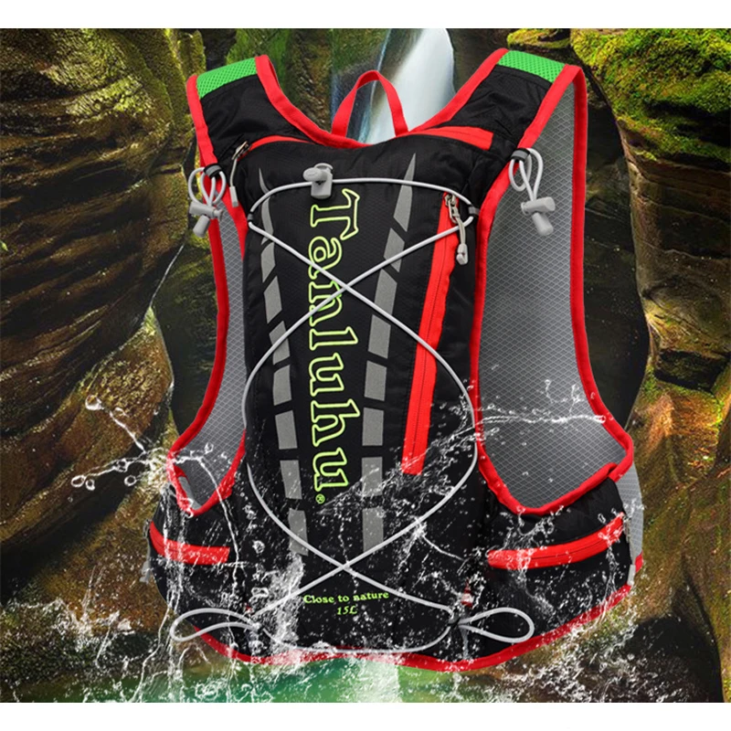 15L Cycling Hydration Backpack Sports Riding Vest Women'S Bicycle Marathon Race Trail Running Bag Outdoor Men Climbing Bag