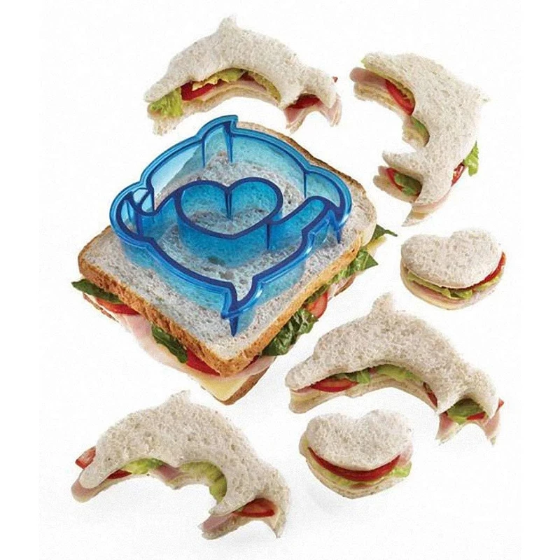 

DIY Sandwiches Cutter Mould Food Cutting Die Biscuits Mold Children Baking Tools Bread Cut Puzzle Shape Lunch Bread Mold