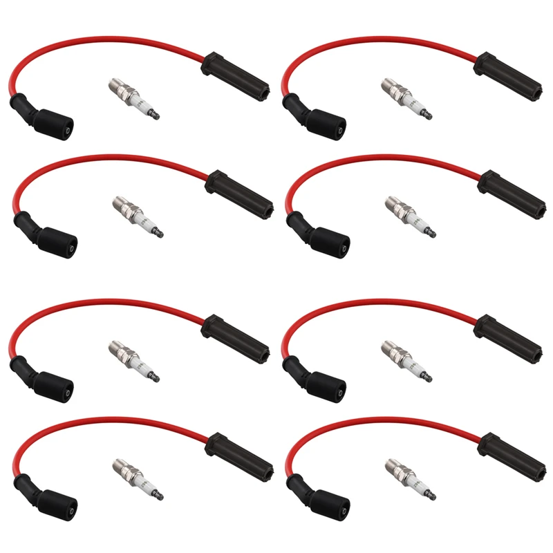 8X Свеча зажигания и провода для Chevrolet GMC Cadillac Hummer 5.3L 6.0L V8 9748HH