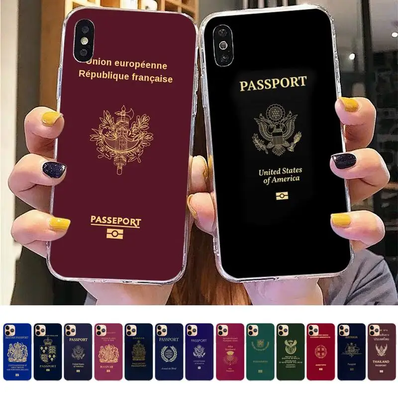 

MaiYaCa Algerian Passport Phone Case for iPhone 11 12 13 mini pro XS MAX 8 7 6 6S Plus X 5S SE 2020 XR cover