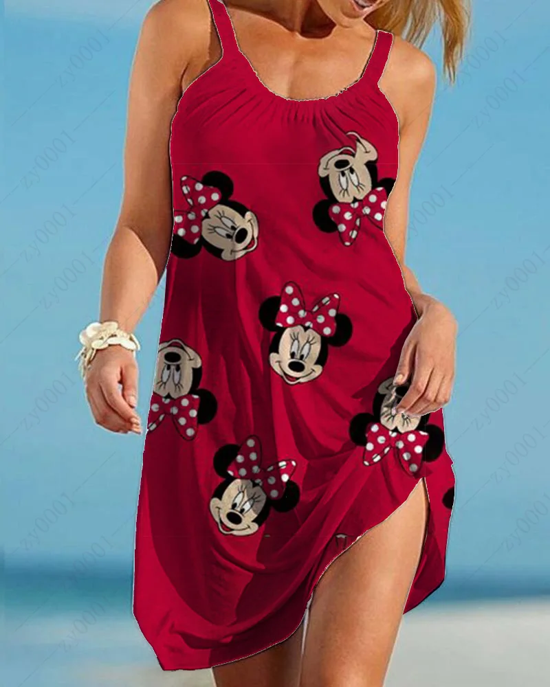 

Disney Sexy Dress Woman Summer Women's Sundress Clothes for Summer Dresses Women 2022 Casual Graduation Party Dresses Skirt TOP