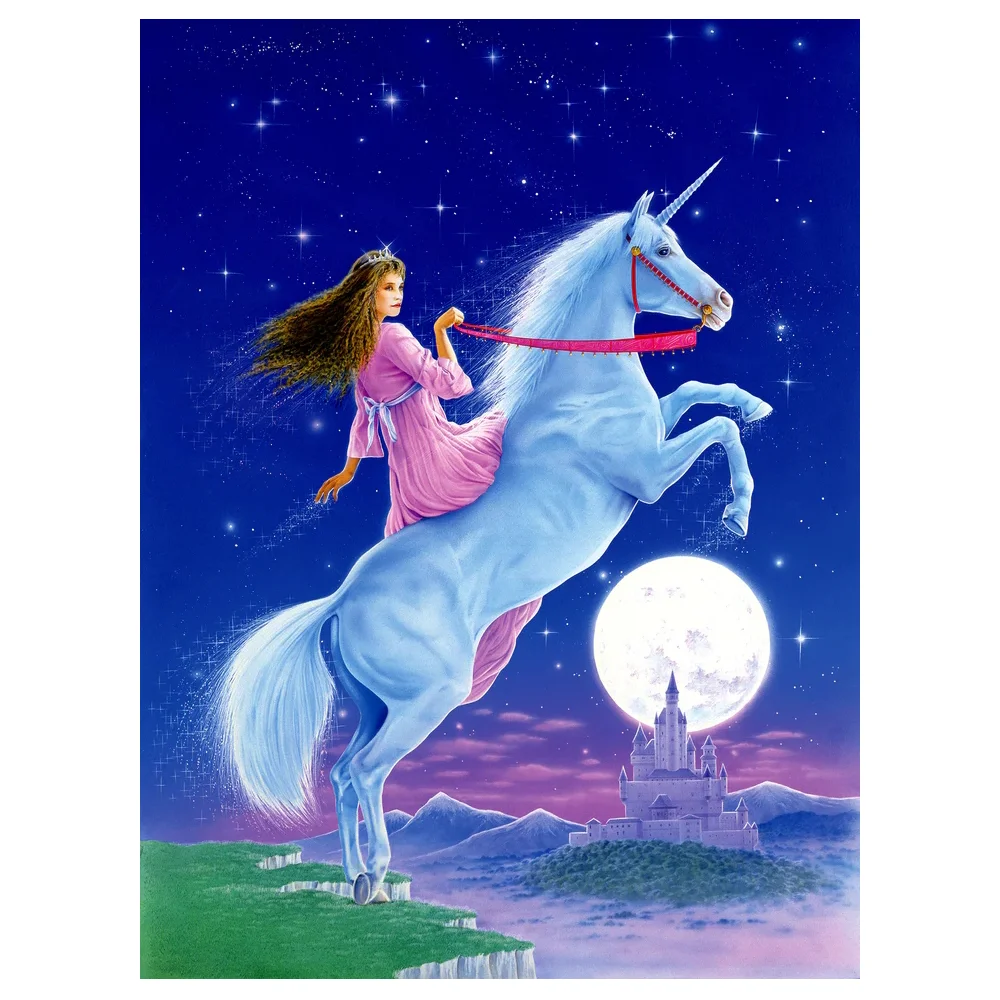 

5D Hot Sell Diamond Painting new product handwork Unicorn princess riding Cross stitch living room and bedroom decoration gift