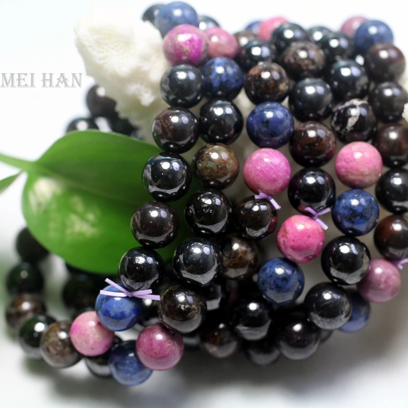 Meihan Free Shipping Rare Natural South Africa Sugilite Smooth Round Loose Beads Bracelet For Jewelry Making Design |