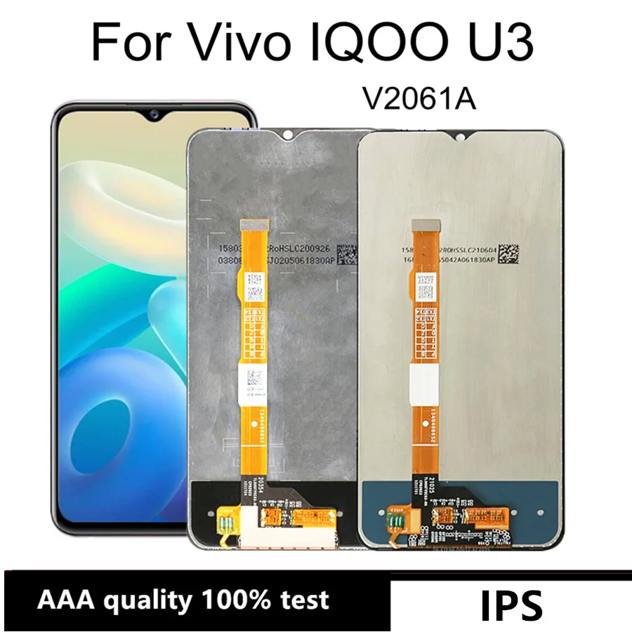 

6.58" LCD For Vivo IQOO U3 LCD Display Screen Touch Sensor Digitizer Assembly For vivo V2061A Display Replacement