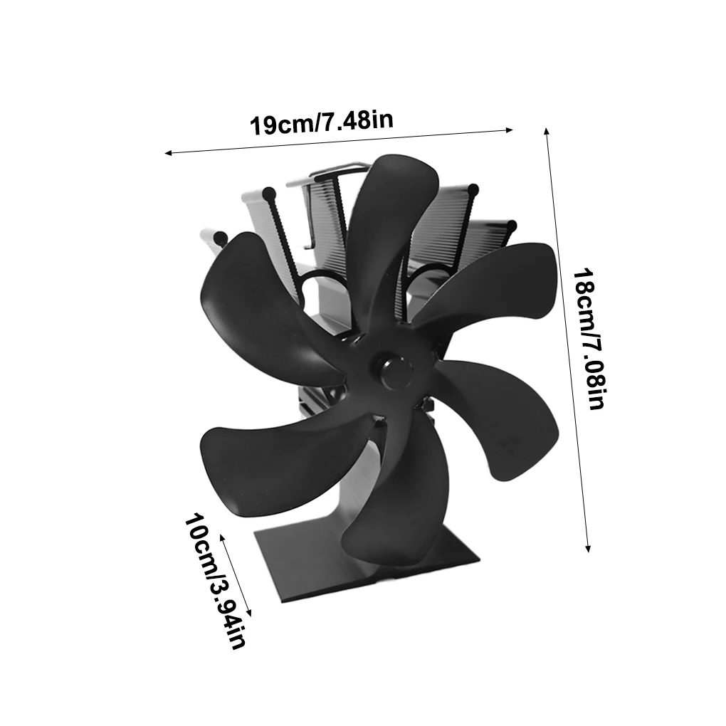 

Вентилятор для камина вентилятор с защитой от перегрева, дровяная горелка, нагревательный вентилятор для дома, отеля, черный