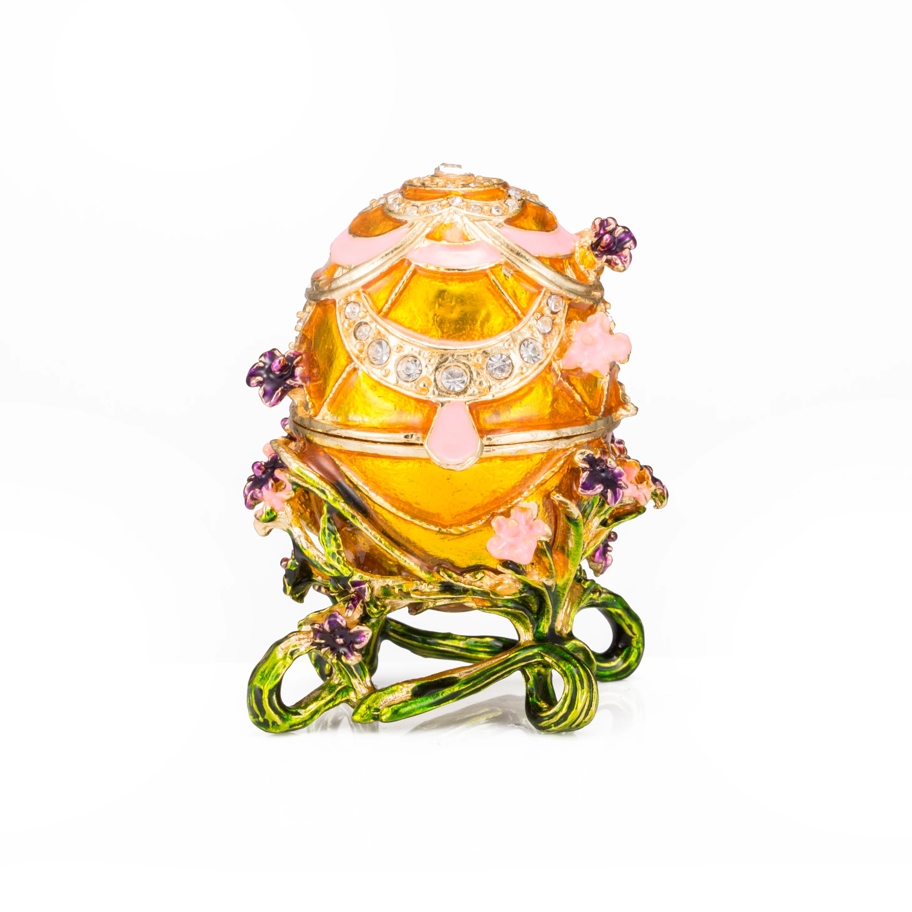 Фото QIFU Новинка, красное яйцо Faberge, коробочка для украшения дома, подарки №5