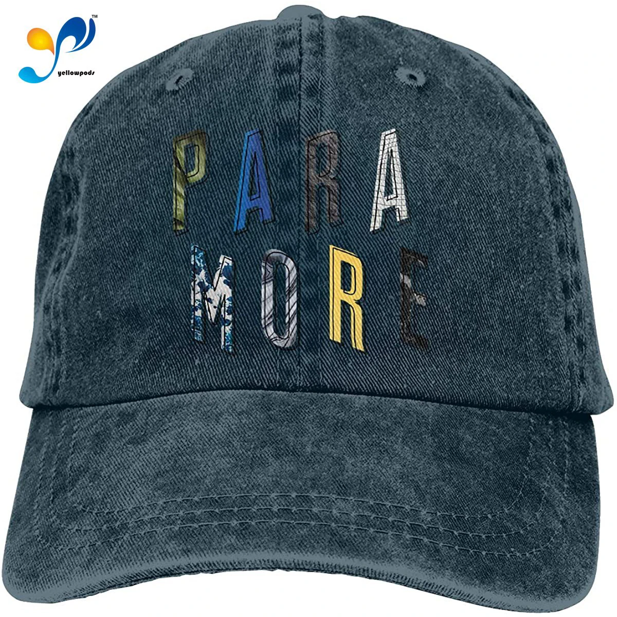 

Paramore Denim Cap Baseball Cap Vintage Washed Distressed Cotton Adjustable Hat for Men and Women Black