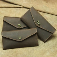 vintage purse genuine leather wallets for women envelope pouch wallet small money bag coin bag mens card wallet