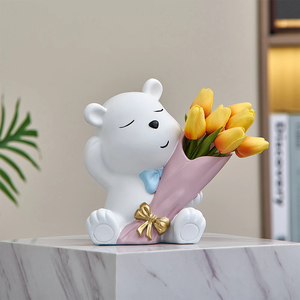 

Прекрасные аксессуары, искусственная Цветочная организация, ваза, украшение для стола из смолы, аксессуары для подарка