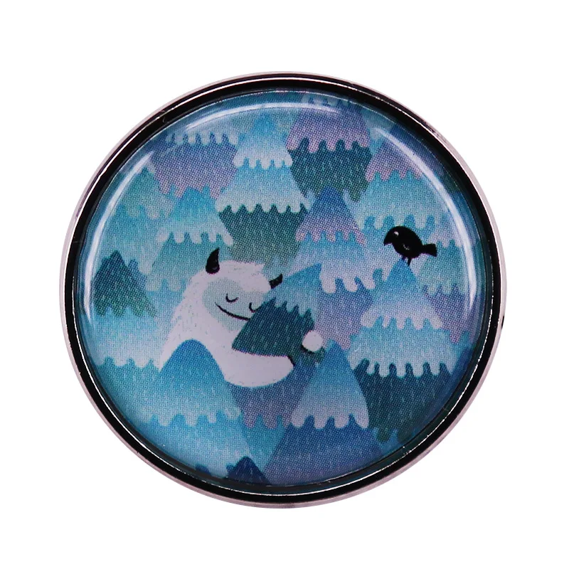 

Forest Conservationists Badge Nature Lovers Jewelry Fashionable Creative Cartoon Brooch Lovely Enamel Badge Clothing Accessories