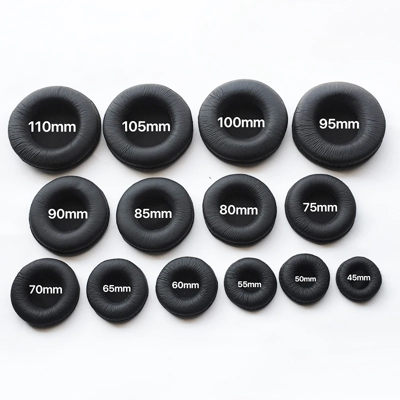 Амбушюры для наушников подушечки со складками в виде лягушки кожаные