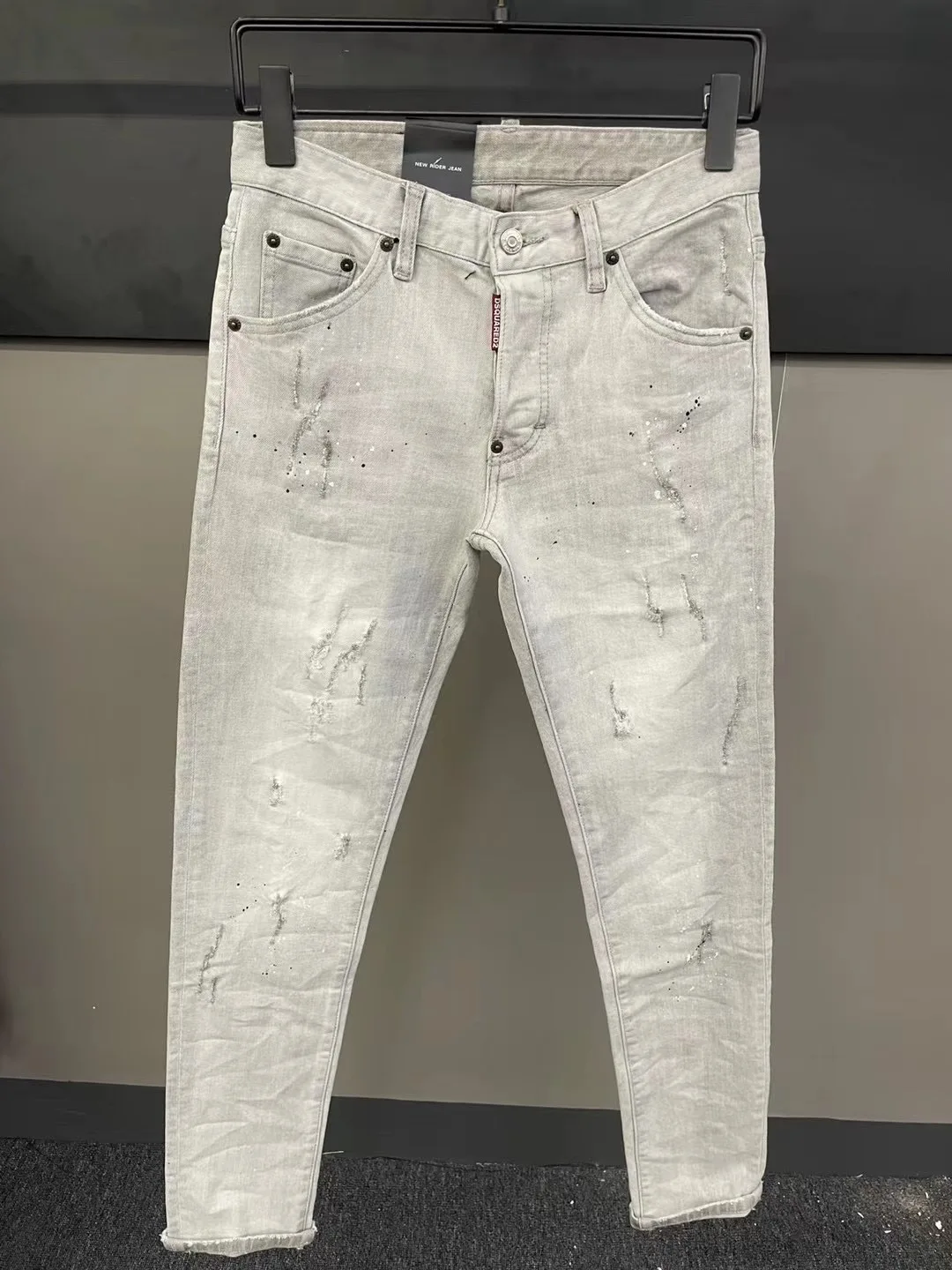 

2022 Spring Summer Cotton Jogger Pant Men Pants Cargo Jeans Casual Dsquared2 Denim Grey Jeans Hip Hop Sweatpants Male Trousers