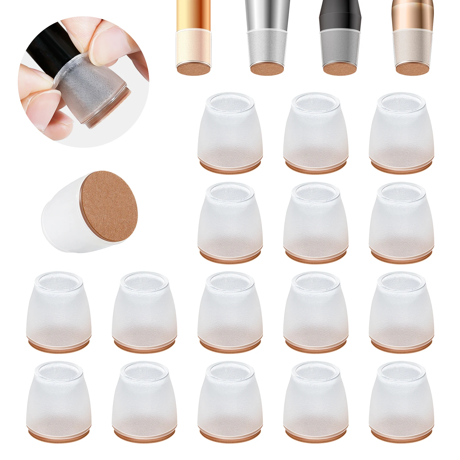 

Силиконовые колпачки для ног стула 16 шт.