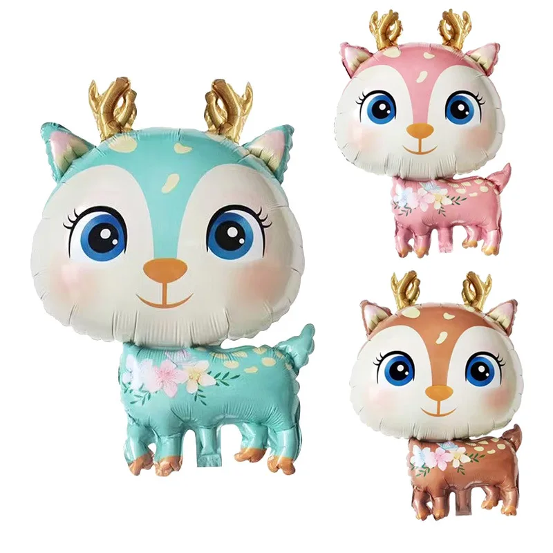 

Christmas Elf Balloon Cartoon Jungle Sika Deer Baloon Children'S Day Supplies Merry Christmas Balon Happy Birthday Party Decor