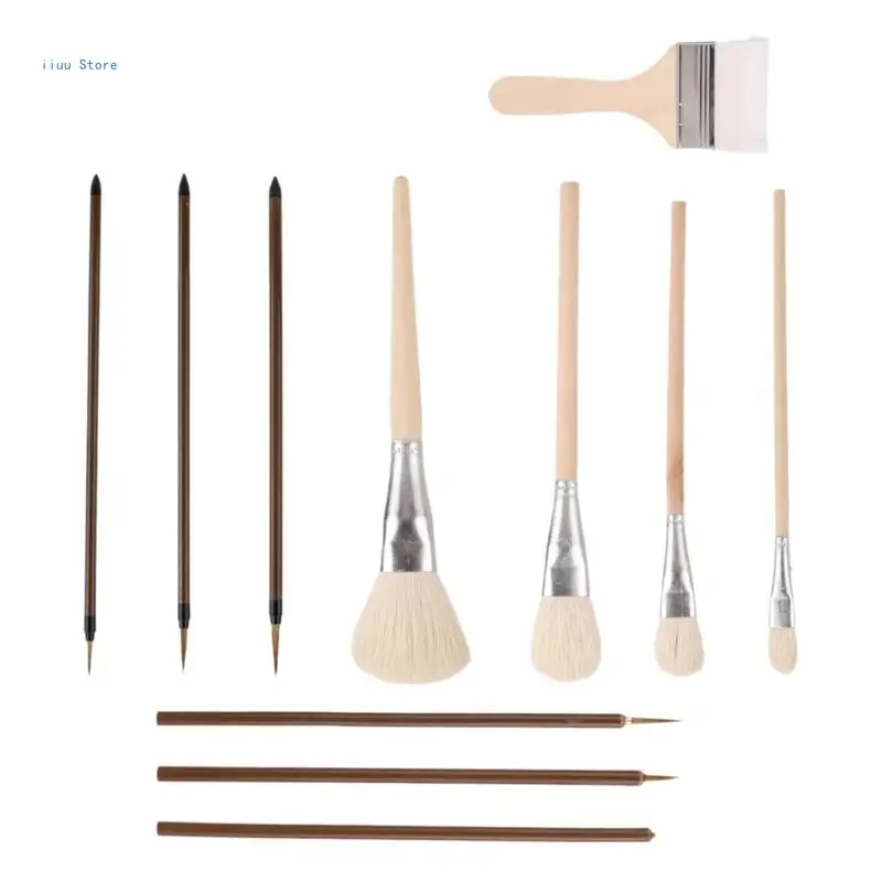 11x художественные кисти керамические акриловые для акварельной краски