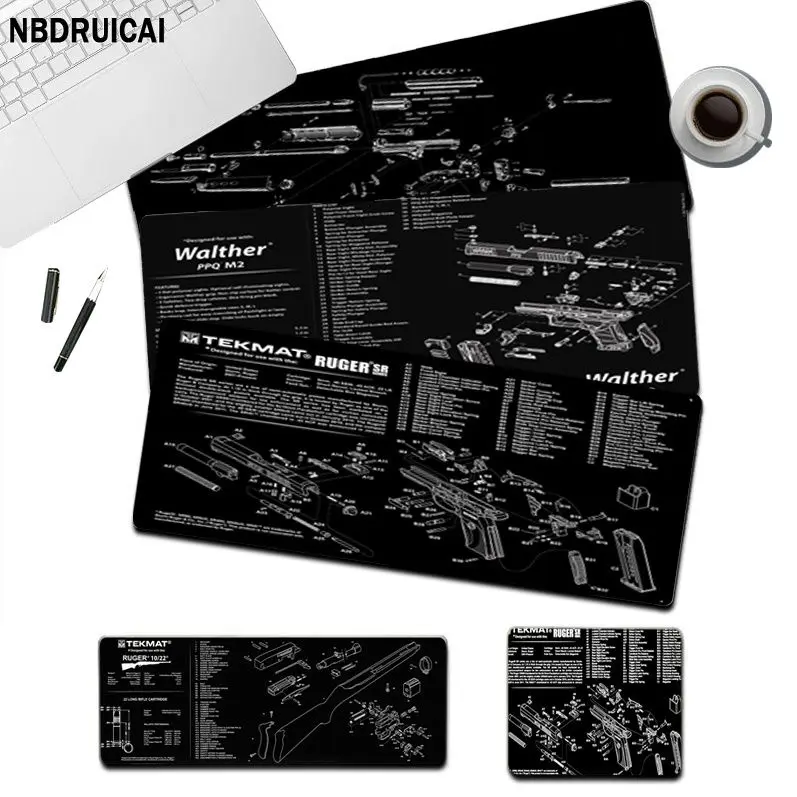 

NBDRUICAI Gun Pattern 2020 New Large Gaming Mouse Pad XL Locking Edge Size For CSGO Game Player Desktop PC Computer Laptop