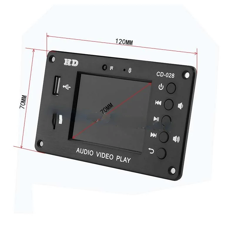 Декодер аудио и видео 7-24 В Bluetooth ЖК-экран DTS модуль без потерь mp4/mp5 HD APE/WAV