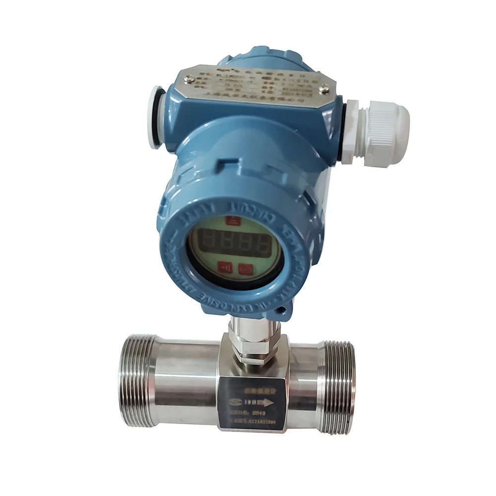 

LWGB Liquid Turbine Flow Meter Sensor Transmitter 4-20mA 24VDC For Water Edible Oil Methanol Beer Diesel Gasoline Milk Alcohol