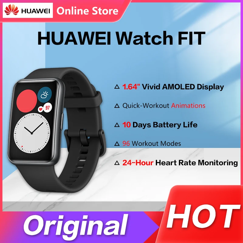 Смарт-часы HUAWEI Watch FIT 1 64 дюйма AMOLED с функцией быстрой тренировки | Электроника