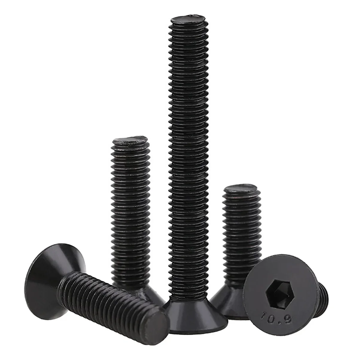 10 шт./лот UNC резьба класса 10,9, высокопрочные стальные болты с потайной головкой, винты с шестигранной головкой UNC 4 # -40,  6 # -32,  8 # -32, UNF10 # -32