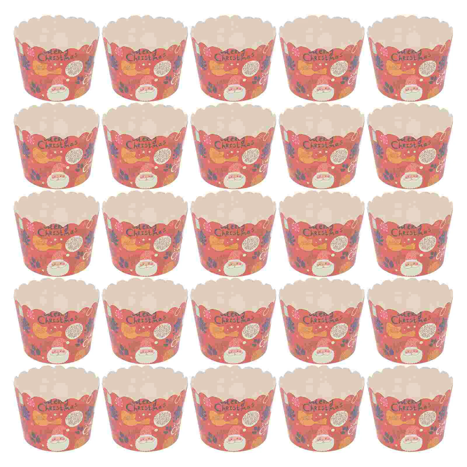 

Cupcake Christmas Wrappers Party Cake Paper Liners Decoration Sleeves Baking Muffin Cup Papers Cups