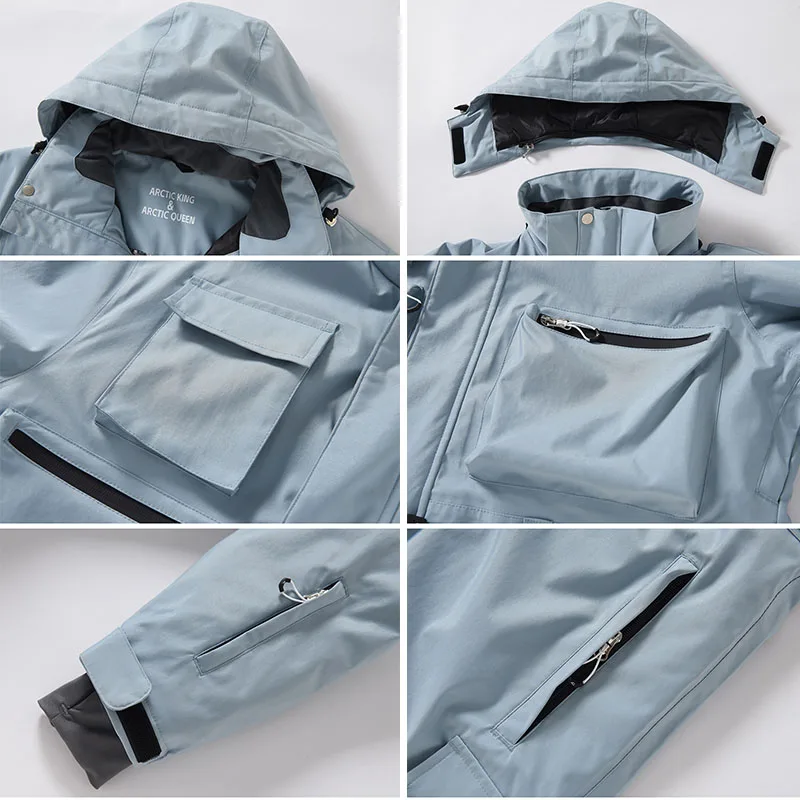 Лыжный комбинезон для мужчин и женщин цельный лыжный костюм зимний уличный