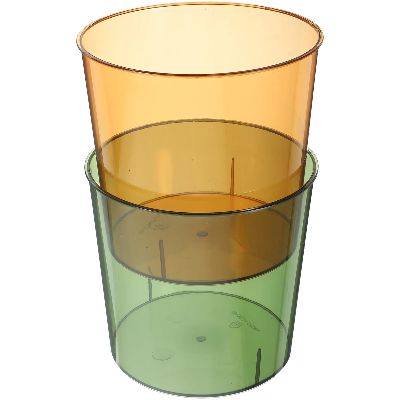 

2 Pcs Office Bin Kitchen Trash Container Multifunction Green Bathroom Can Bucket Waste The Pet Multi-function Clear